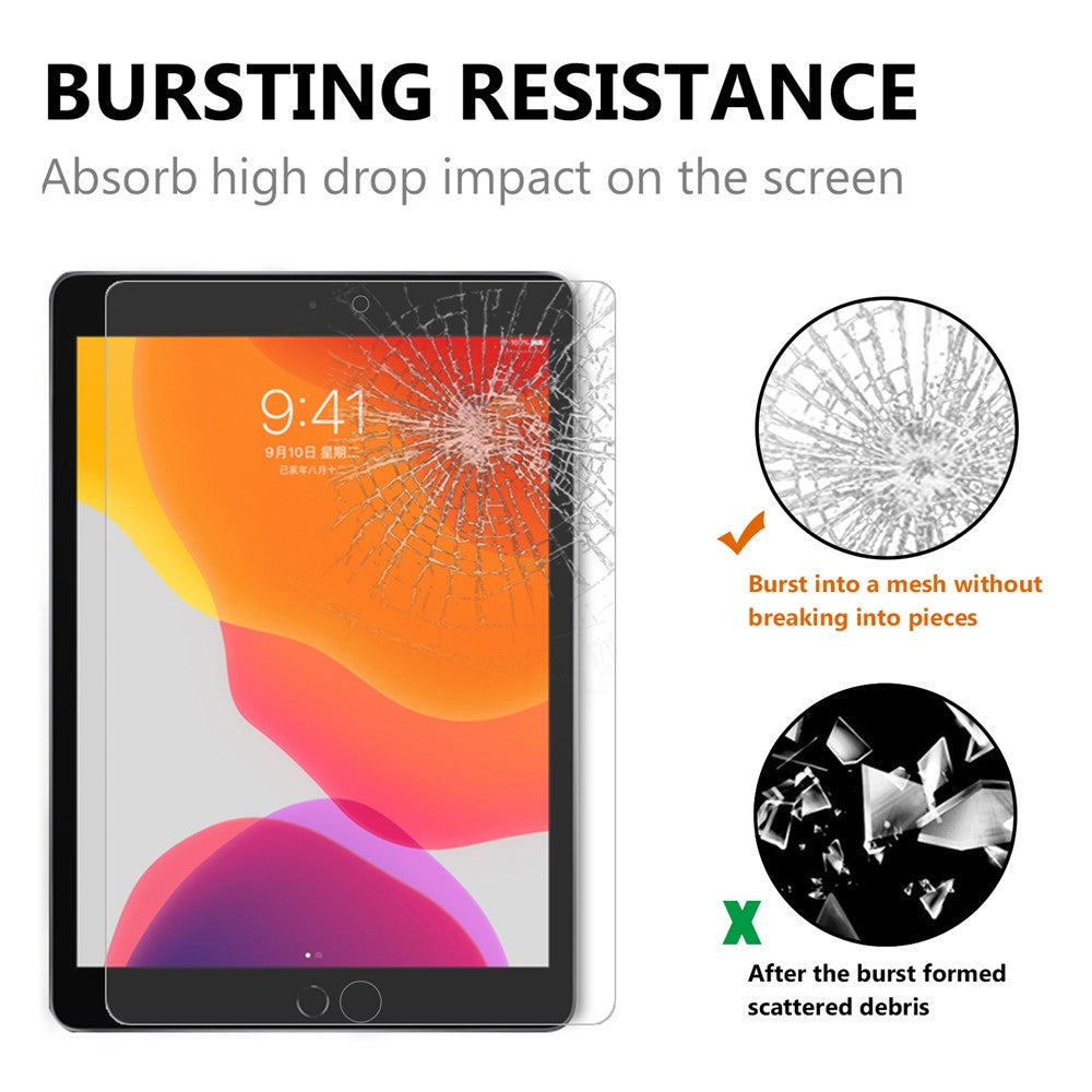Screen Protector for iPad 10.2 (2021) / (2020) / (2019) Anti-Scratch Dust-Proof 2.5D Arc Edge Tempered Glass Film
