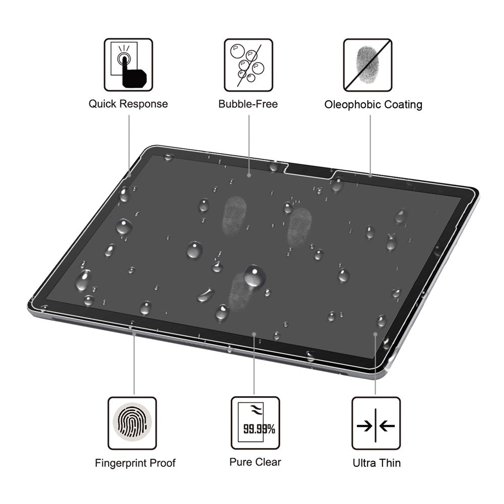 Tempered Glass Screen Protector Guard Film Straight Edge for Surface Go 2