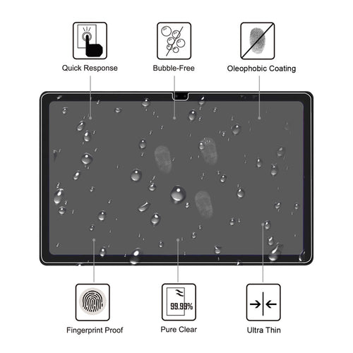 Anti-fingerprint Dust-proof Full Coverage Tempered Glass Screen Protector Film [Straight Edge] for Samsung Galaxy Tab A7 10.4 (2020) / (2022) T500