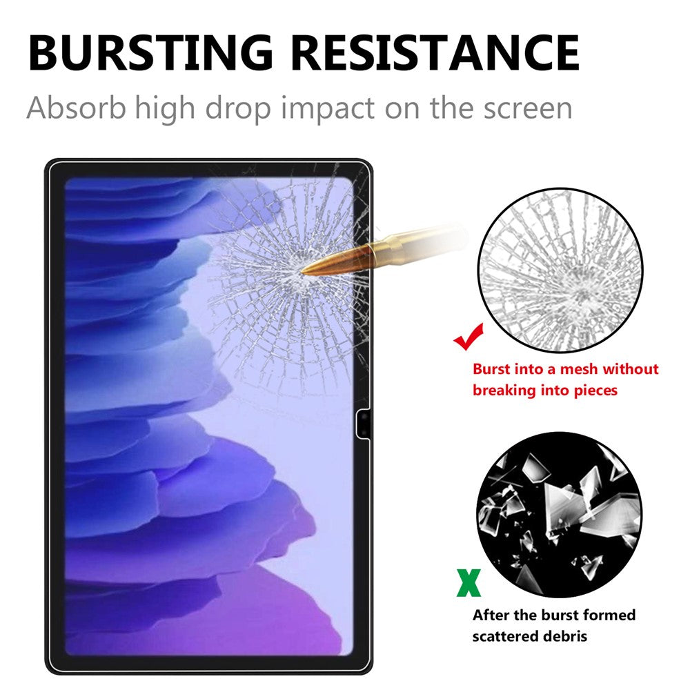 Anti-fingerprint Dust-proof Full Coverage Tempered Glass Screen Protector Film [Straight Edge] for Samsung Galaxy Tab A7 10.4 (2020) / (2022) T500