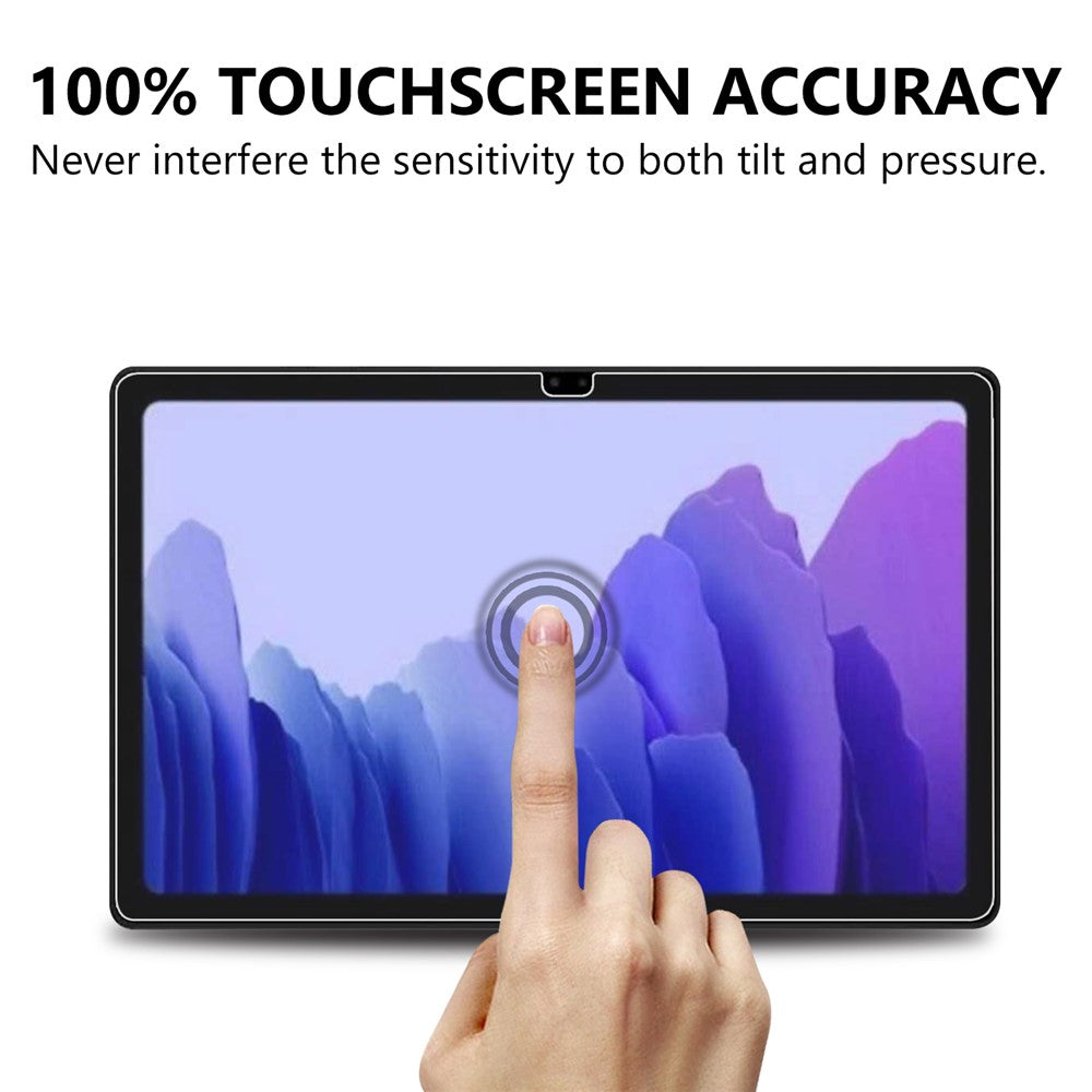 Anti-fingerprint Dust-proof Full Coverage Tempered Glass Screen Protector Film [Straight Edge] for Samsung Galaxy Tab A7 10.4 (2020) / (2022) T500