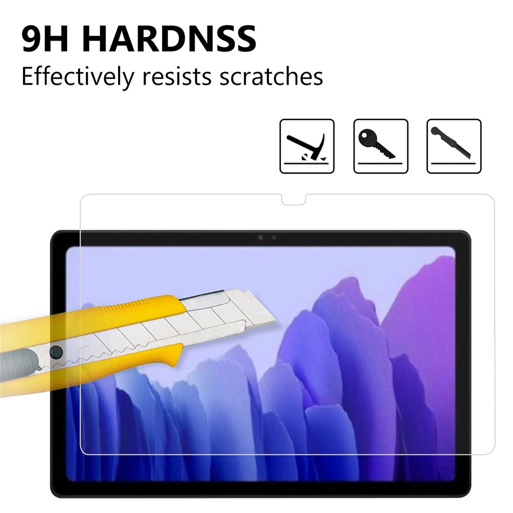 Anti-fingerprint Dust-proof Full Coverage Tempered Glass Screen Protector Film [Straight Edge] for Samsung Galaxy Tab A7 10.4 (2020) / (2022) T500