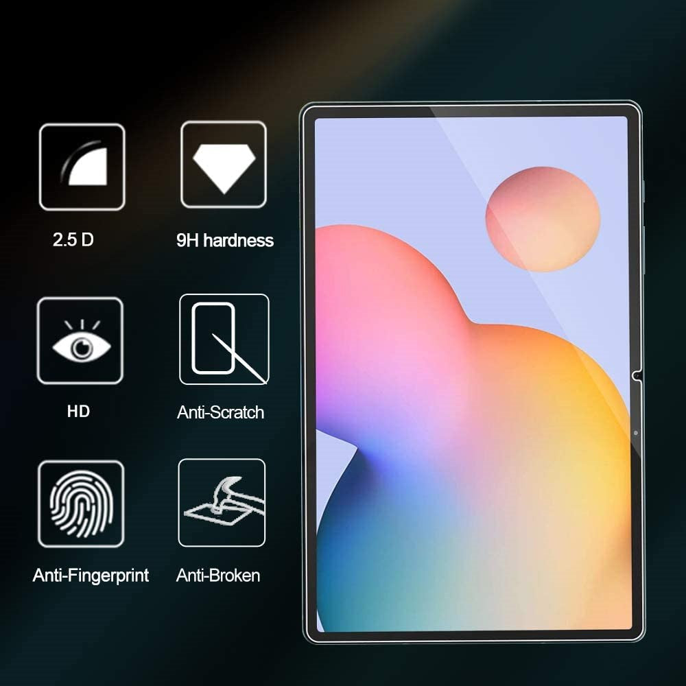 2.5D Arc Edge 9H Full Screen Coverage Tempered Glass Film for Samsung Galaxy Tab S11 / S10 Lite / S10 FE / S9 FE / S9 / S8 / S7