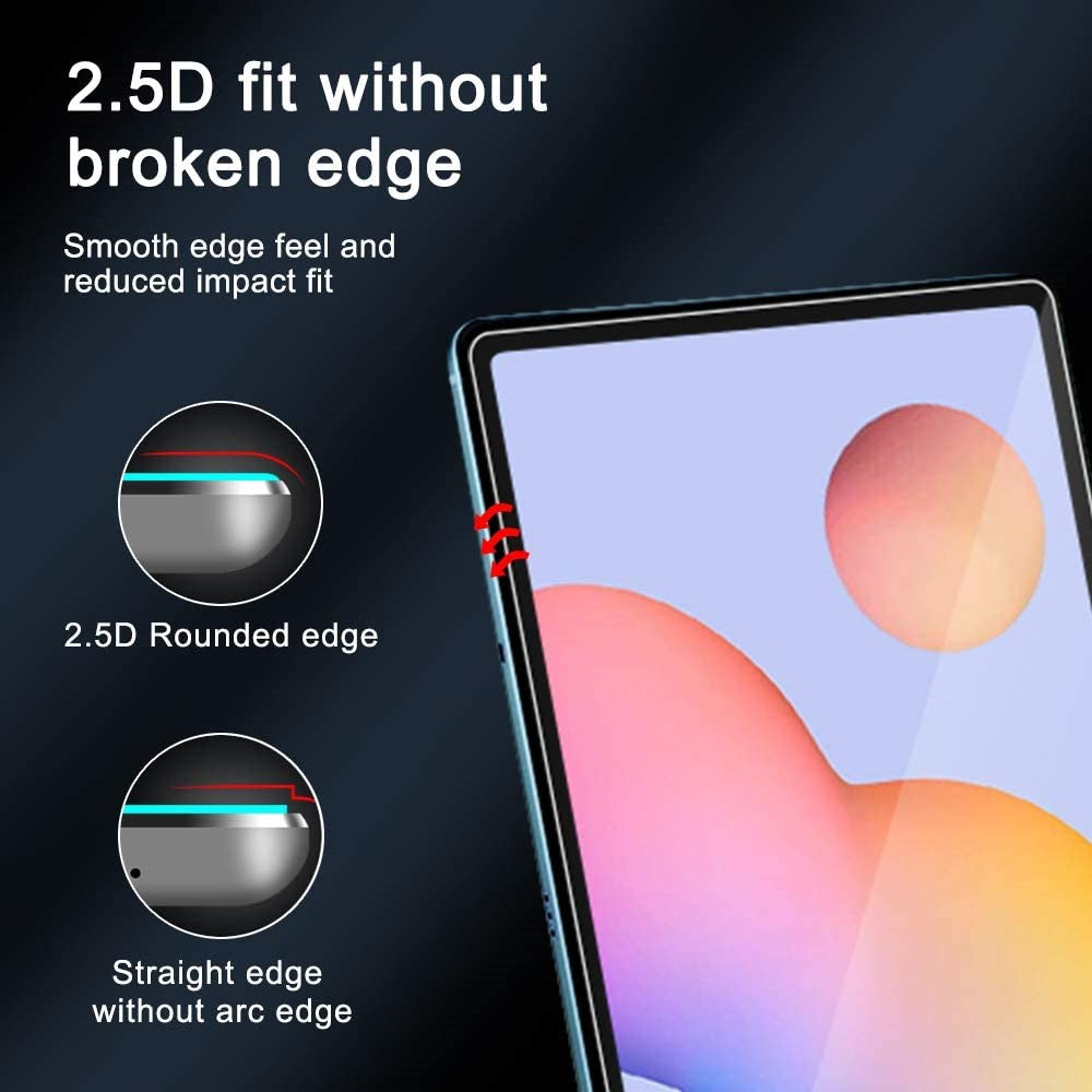 2.5D Arc Edge 9H Full Screen Coverage Tempered Glass Film for Samsung Galaxy Tab S11 / S10 Lite / S10 FE / S9 FE / S9 / S8 / S7