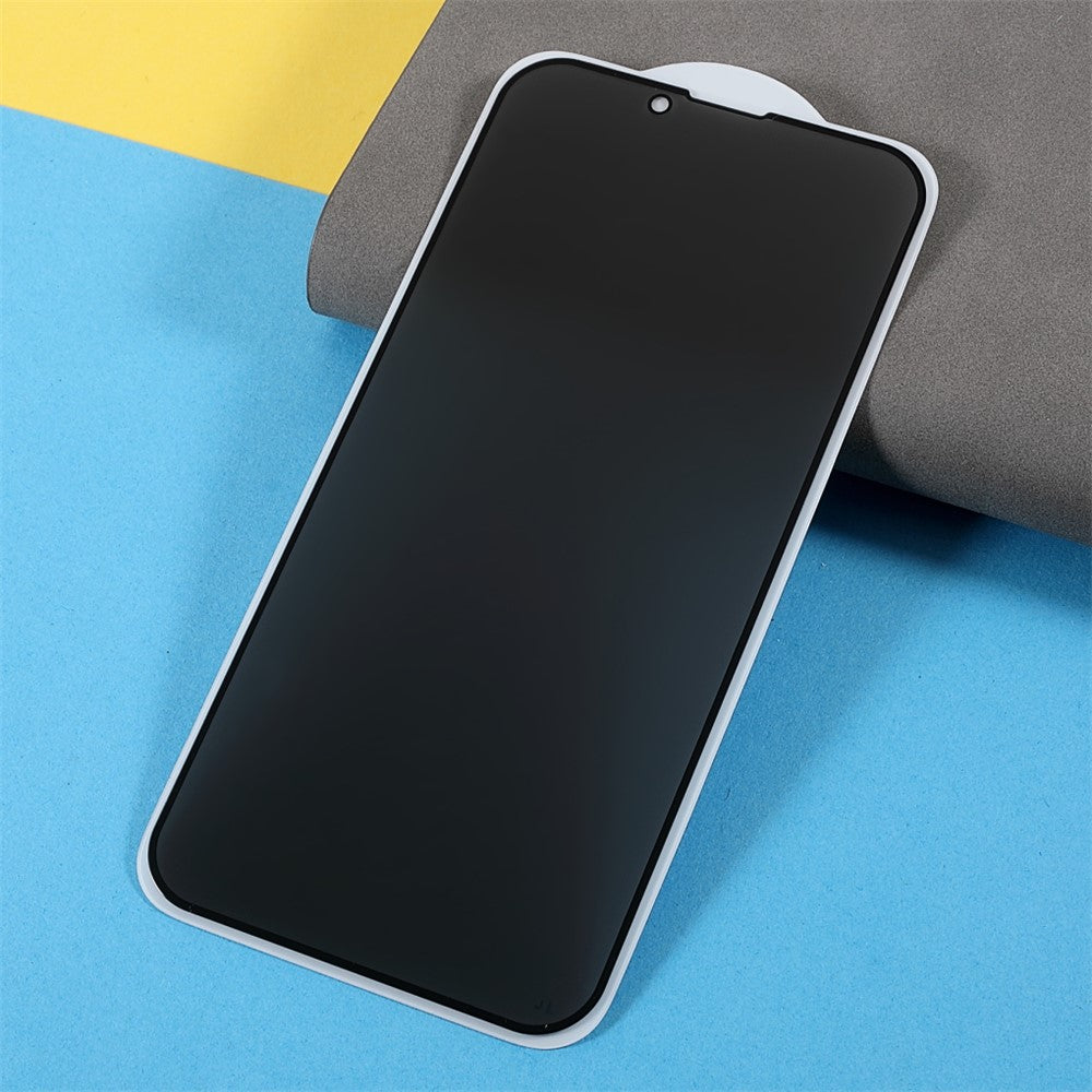 Anti-spy Full Screen Coverage Silk Printing Scratch Resistant Tempered Glass Screen Guard Film (Side Glue) for iPhone 13 Pro Max / 14 Plus