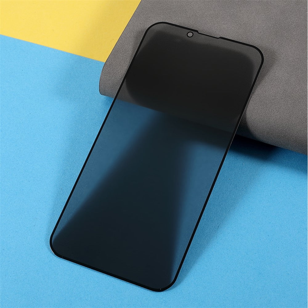 Anti-spy Full Screen Coverage Silk Printing Scratch Resistant Tempered Glass Screen Guard Film (Side Glue) for iPhone 13 Pro Max / 14 Plus