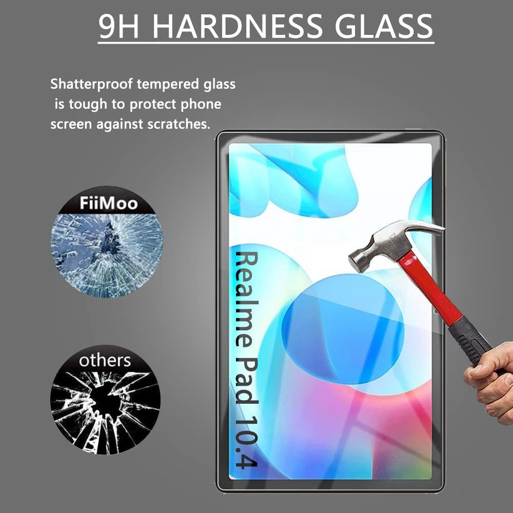For Realme Pad 10.4 inch HD Full Screen 9H Hardness Ultra-slim Wear-resistant Straight Edges Tempered Glass Film