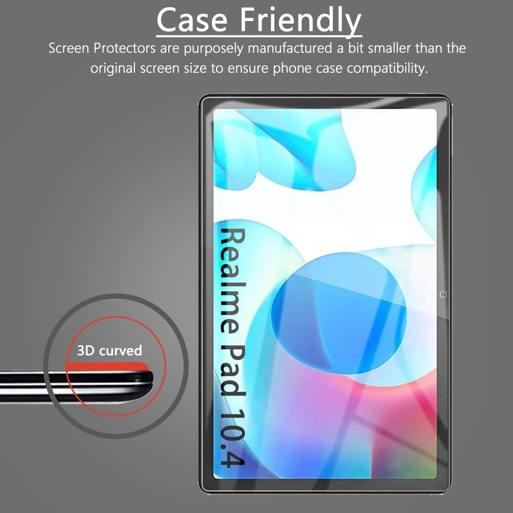 For Realme Pad 10.4 inch HD Full Screen 9H Hardness Ultra-slim Wear-resistant Straight Edges Tempered Glass Film