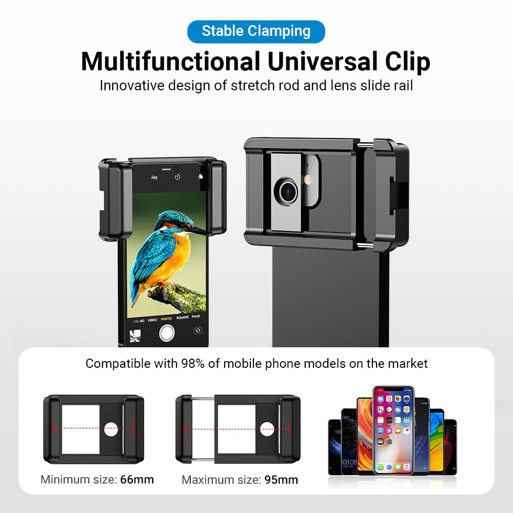 APEXEL HD Metal 20-40x Zoom Telescope Telephoto Lens Monocular Phone Camera Lens for iPhone Samsung Huawei