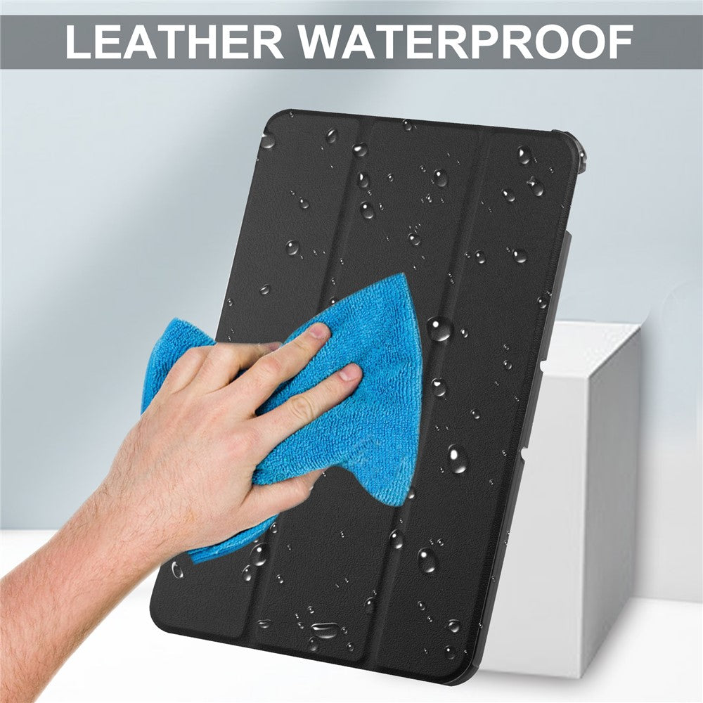 Protective Case for Nokia T20 Trifold Stand PU Leather + PC Tablet Cover Shell with Auto Wake / Sleep