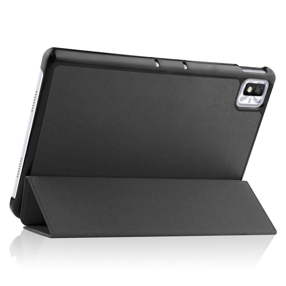 For TCL TAB 10s 9080G (2021) Drop-proof Trifold Stand PU Leather + PC Tablet Cover Case with Auto Wake/Sleep