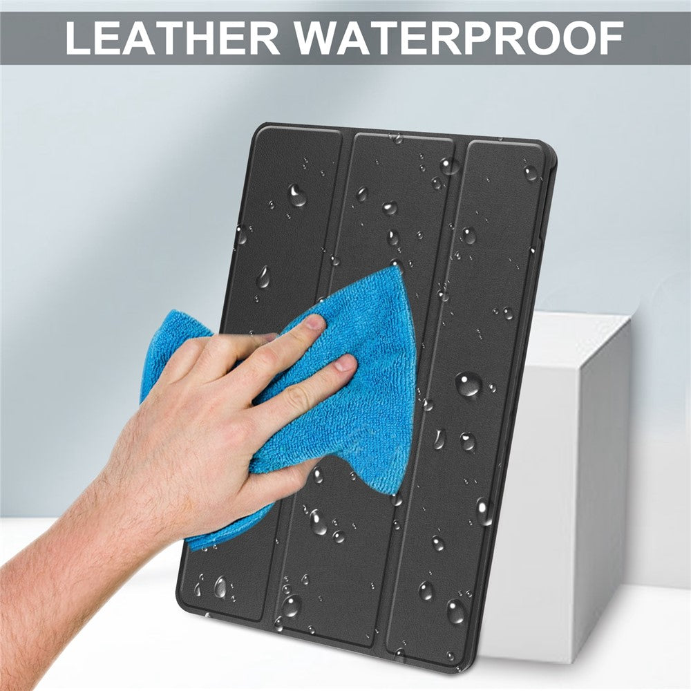 For TCL TAB 10s 9080G (2021) Drop-proof Trifold Stand PU Leather + PC Tablet Cover Case with Auto Wake/Sleep