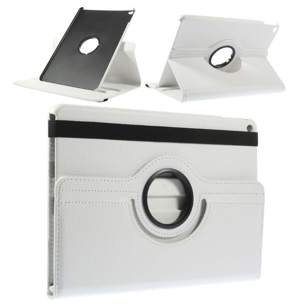 Litchi Grain Leather Case 360 Degree Rotary Stand Multi-Color Elastic Strap Closure for iPad Air 2
