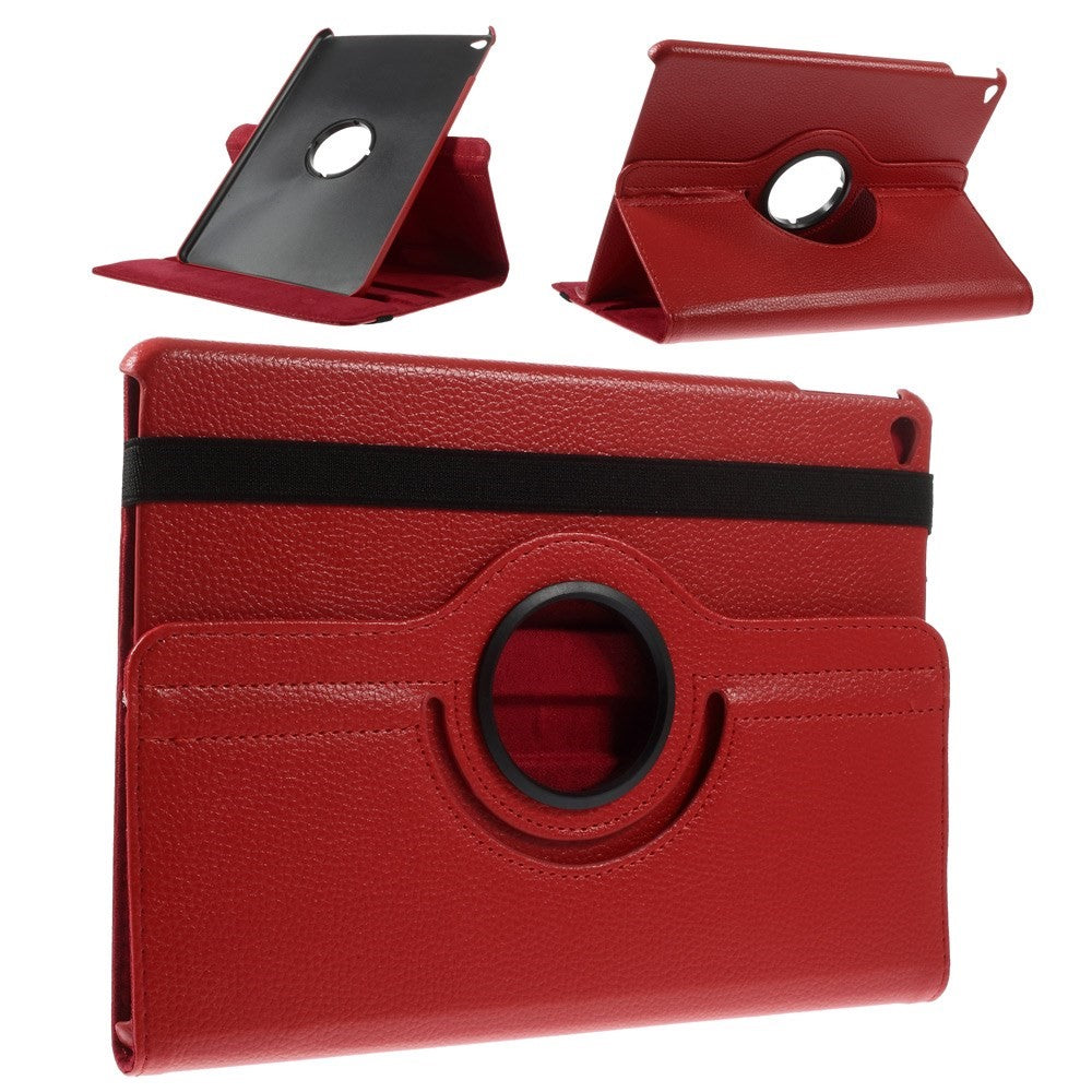 Litchi Grain Leather Case 360 Degree Rotary Stand Multi-Color Elastic Strap Closure for iPad Air 2