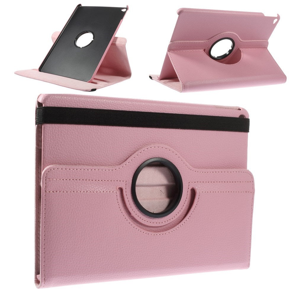 Litchi Grain Leather Case 360 Degree Rotary Stand Multi-Color Elastic Strap Closure for iPad Air 2