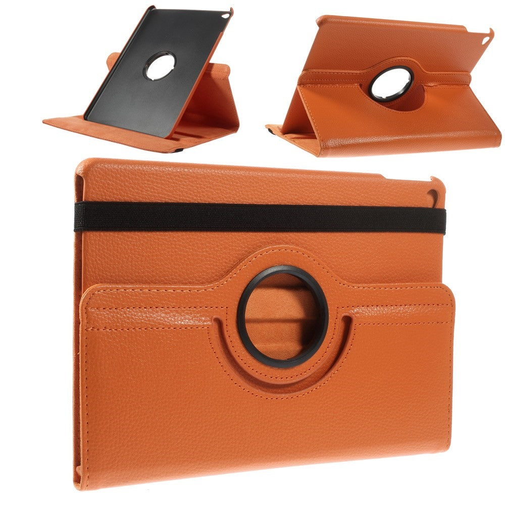 Litchi Grain Leather Case 360 Degree Rotary Stand Multi-Color Elastic Strap Closure for iPad Air 2