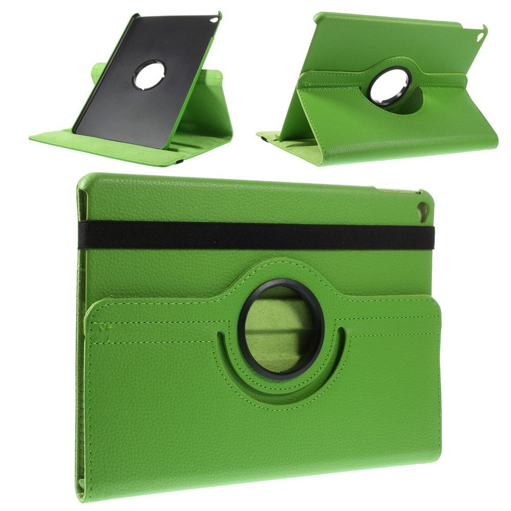 Litchi Grain Leather Case 360 Degree Rotary Stand Multi-Color Elastic Strap Closure for iPad Air 2