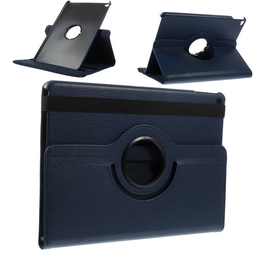 Litchi Grain Leather Case 360 Degree Rotary Stand Multi-Color Elastic Strap Closure for iPad Air 2