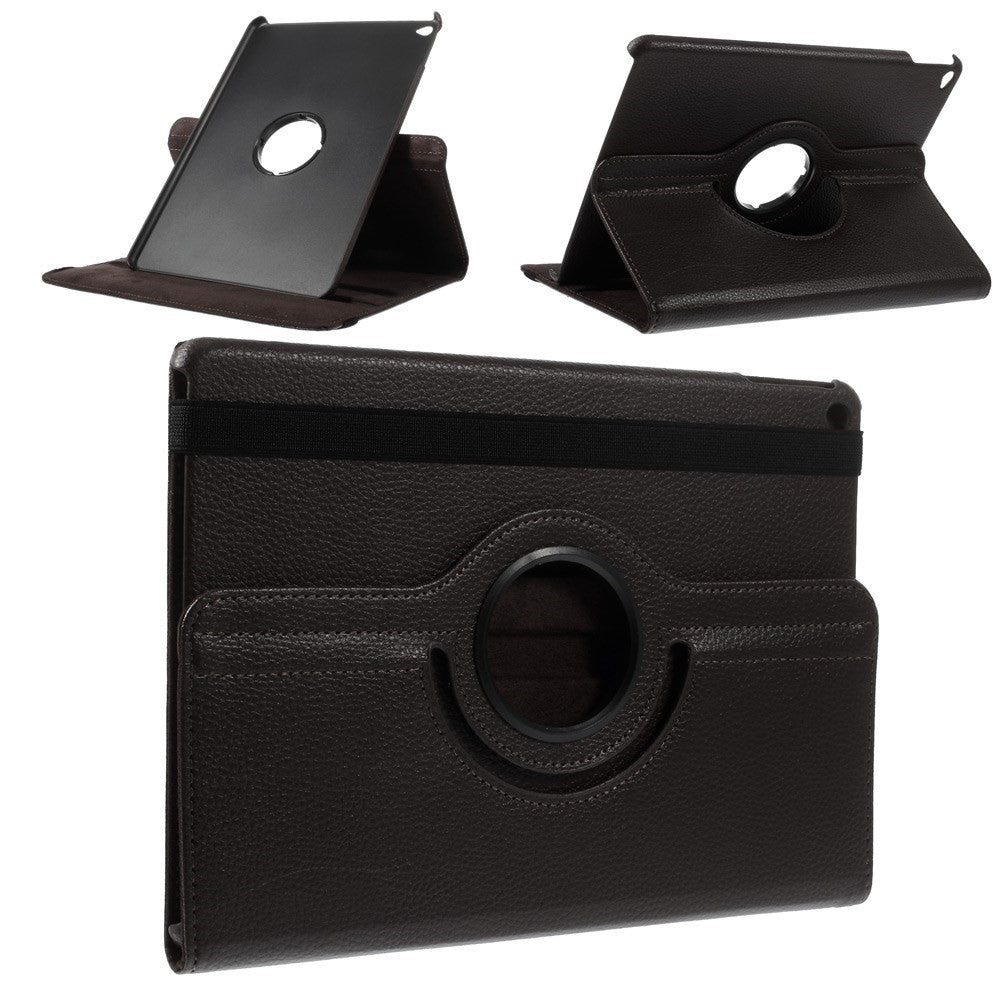 Litchi Grain Leather Case 360 Degree Rotary Stand Multi-Color Elastic Strap Closure for iPad Air 2