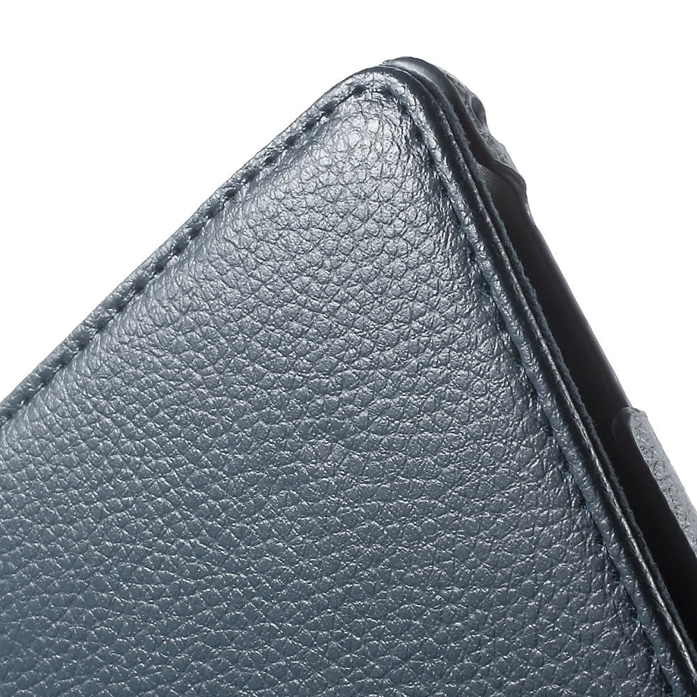 For iPad mini 4 Lychee 360-Rotation Stand Leather Protective Case