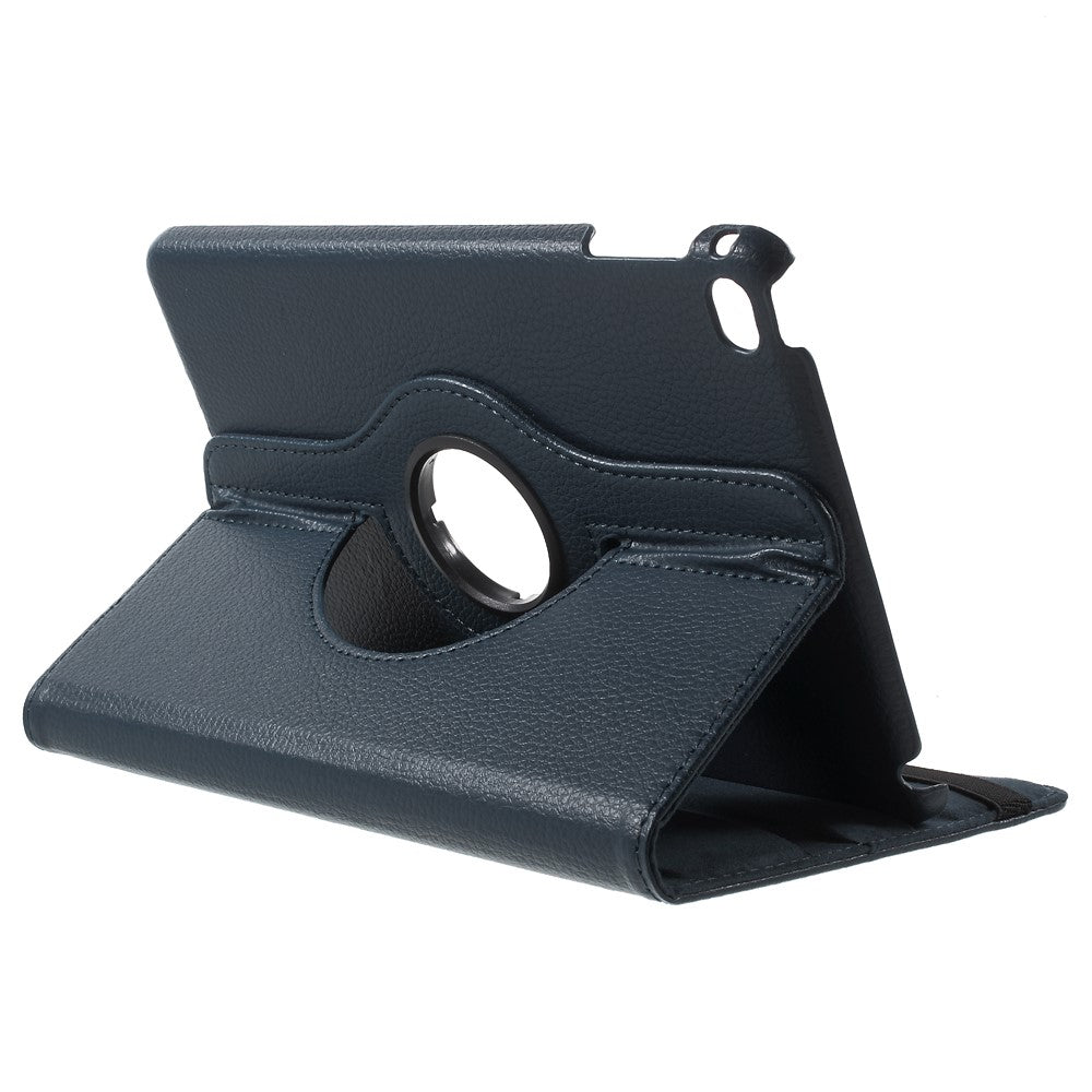 For iPad mini 4 Lychee 360-Rotation Stand Leather Protective Case