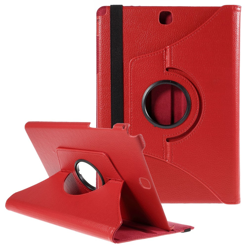 For Samsung Galaxy Tab A 9.7 T550 T555 Lychee Litchi Leather Cover with Rotary Stand