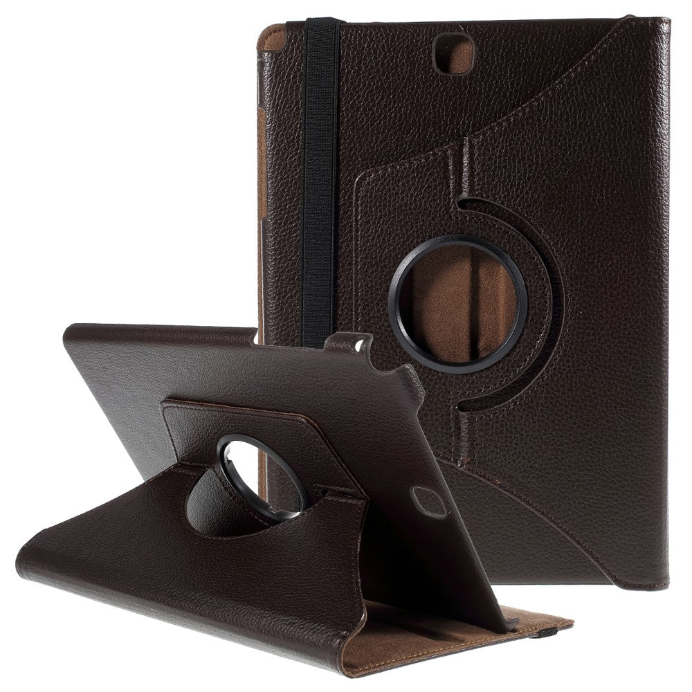 For Samsung Galaxy Tab A 9.7 T550 T555 Lychee Litchi Leather Cover with Rotary Stand