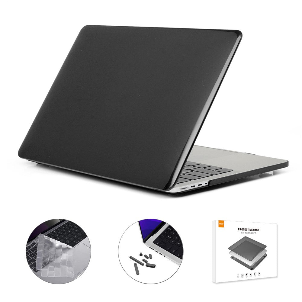 ENKAY HAT PRINCE Crystal PC Laptop Cover for MacBook Pro 14 inch (2026) A3427 A3426 / (2025) A3434 A3112 A3185 A3401 / (2024) A2918 A2992 / (2023) A2779 / (2022) / (2021) A2442 (US) with Film + Dust Plugs- Black