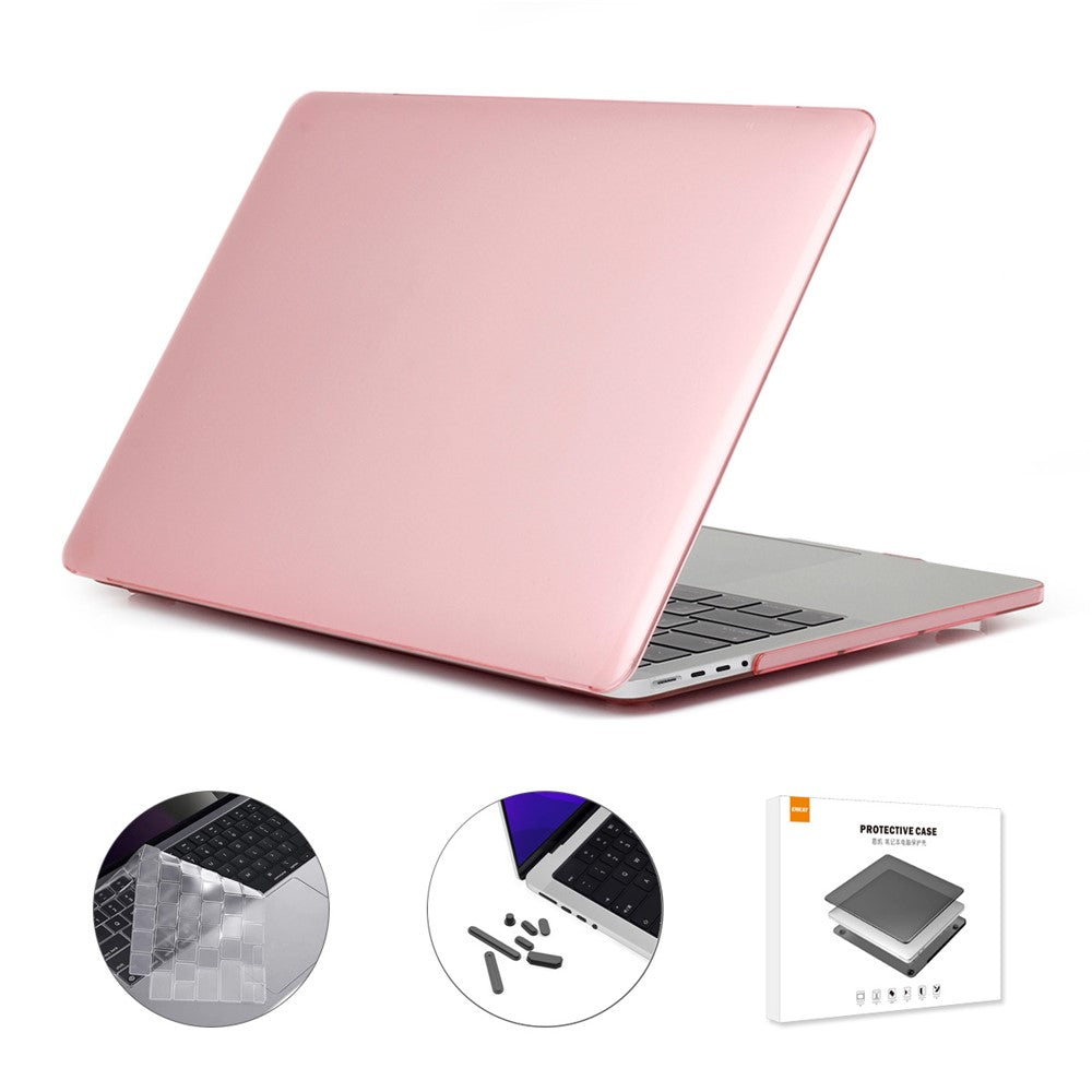 ENKAY HAT PRINCE Crystal PC Laptop Cover for MacBook Pro 14 inch (2026) A3427 A3426 / (2025) A3434 A3112 A3185 A3401 / (2024) A2918 A2992 / (2023) A2779 / (2022) / (2021) A2442 (US) with Film + Dust Plugs- Black