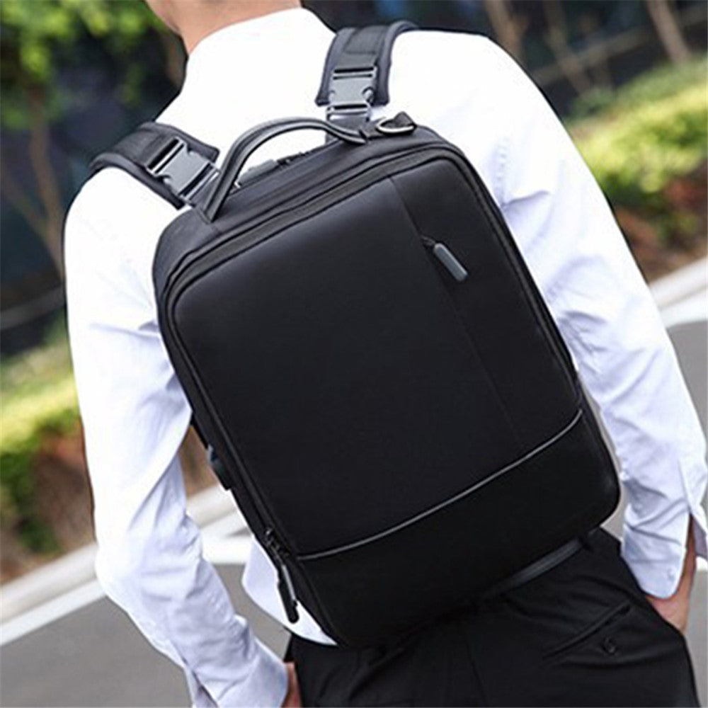 SJ0100 Multifunction Laptop Shoulders Backpack USB Port Outside Travel Handbag Notebook Computer Shoulder Bag Business Briefcase Hand Bag