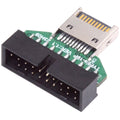 UC-141-TC004 Type-E IDC Socket USB 3.1 Front Panel Header to USB 3.0 20Pin Header Extension Adapter for Desktop Motherboard