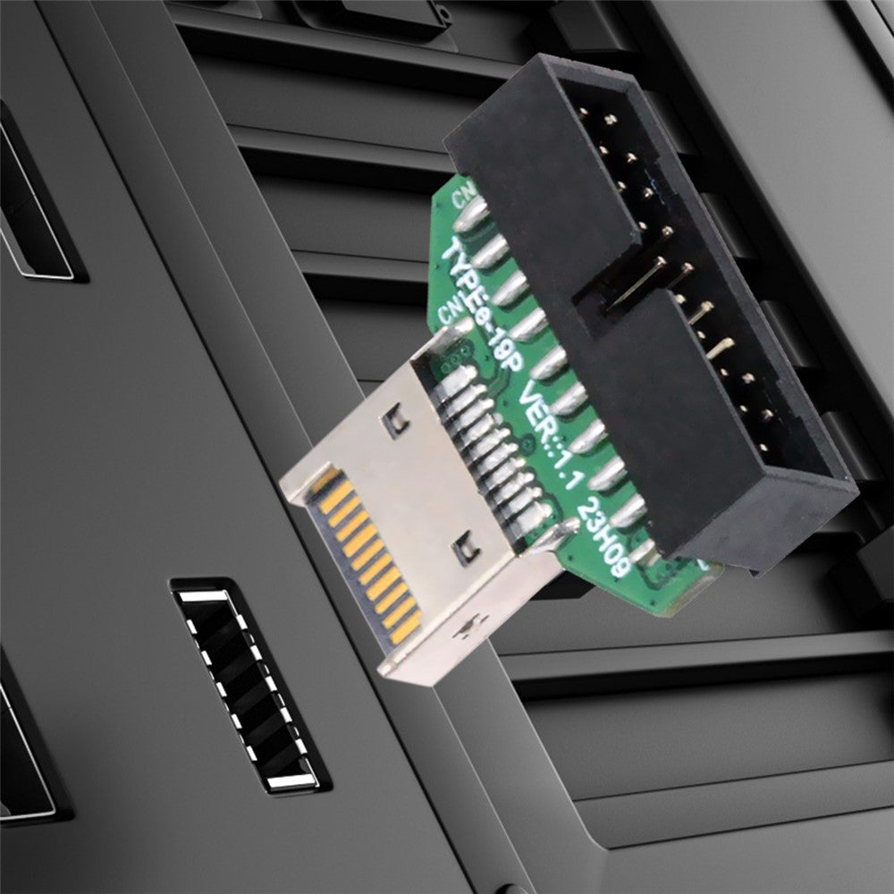 UC-141-TC004 Type-E IDC Socket USB 3.1 Front Panel Header to USB 3.0 20Pin Header Extension Adapter for Desktop Motherboard