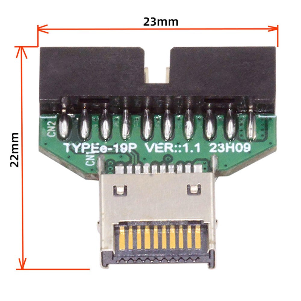 UC-141-TC004 Type-E IDC Socket USB 3.1 Front Panel Header to USB 3.0 20Pin Header Extension Adapter for Desktop Motherboard