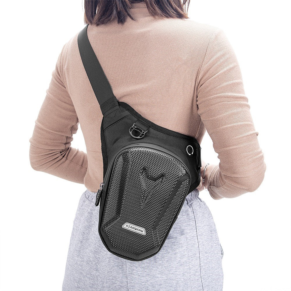 RZAHUAHU Hard Shell Waterproof Motorcycle Riding Cycling Leg Bag Phone Tools Storage Messenger Bag