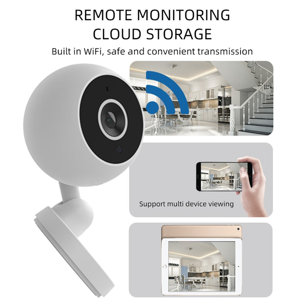 IP01 Wireless Security Camera HD WiFi Outdoor Indoor Camera with PIR Motion Detection, Night Vision, Two Way Audio for Home Surveillance Pet Baby Monitoring