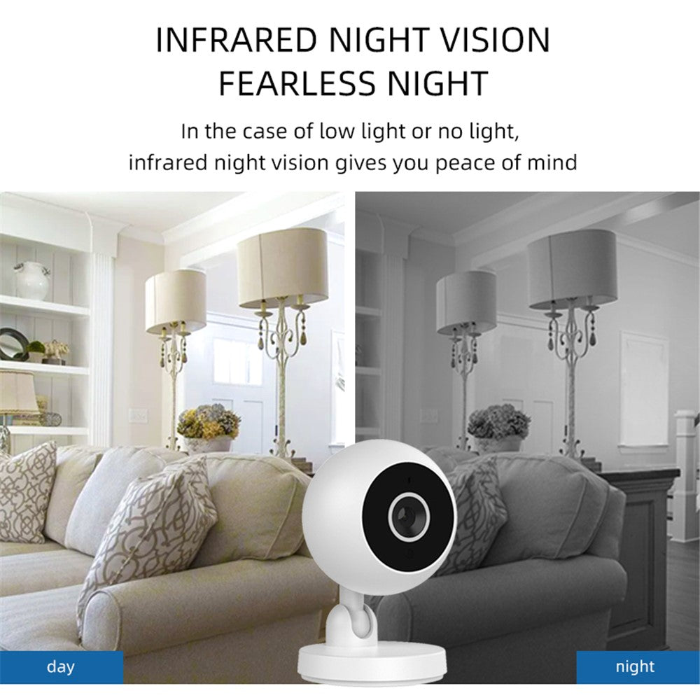 IP01 Wireless Security Camera HD WiFi Outdoor Indoor Camera with PIR Motion Detection, Night Vision, Two Way Audio for Home Surveillance Pet Baby Monitoring