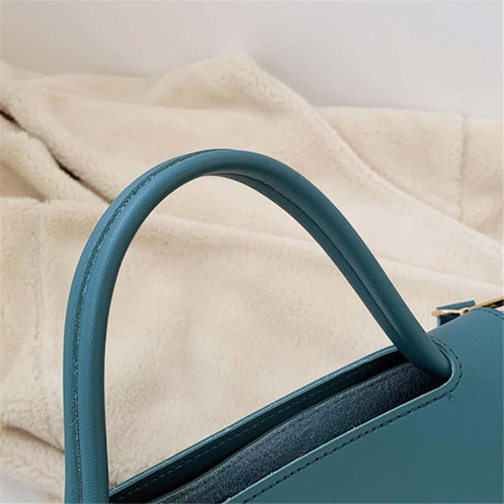 PU Leather Tote Handbag Women Crossbody Bag with Wide Shoulder Strap