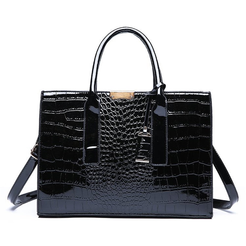Fashion Crocodile Texture Handbag PU Leather Women Tote Bag Shoulder Bag