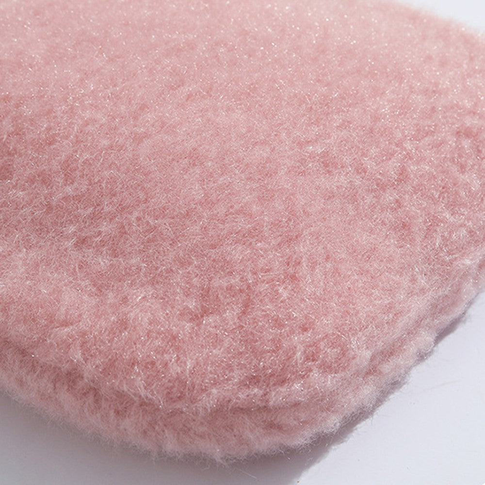 1000ML Refillable Hot Water Bag Winter Hand Feet Warmer with Flower Pattern Fleece Cover