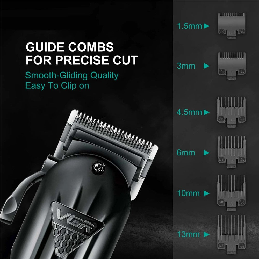 VGR V-282 Professional Hair Clipper USB Rechargeable Cordless Electric Hair Trimmer with Digital Display