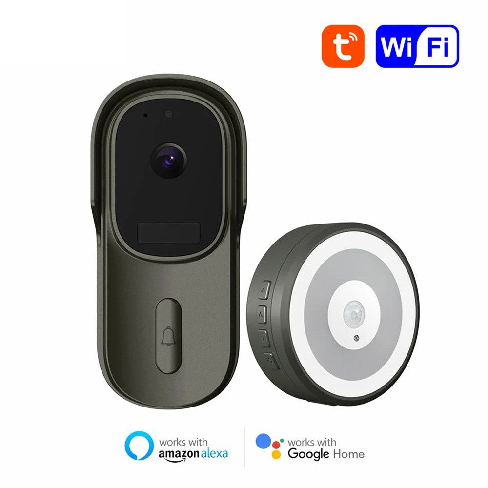 WF001 Tuya WiFi 1080P HD Smart Video Wireless Doorbell with Ding-Dong