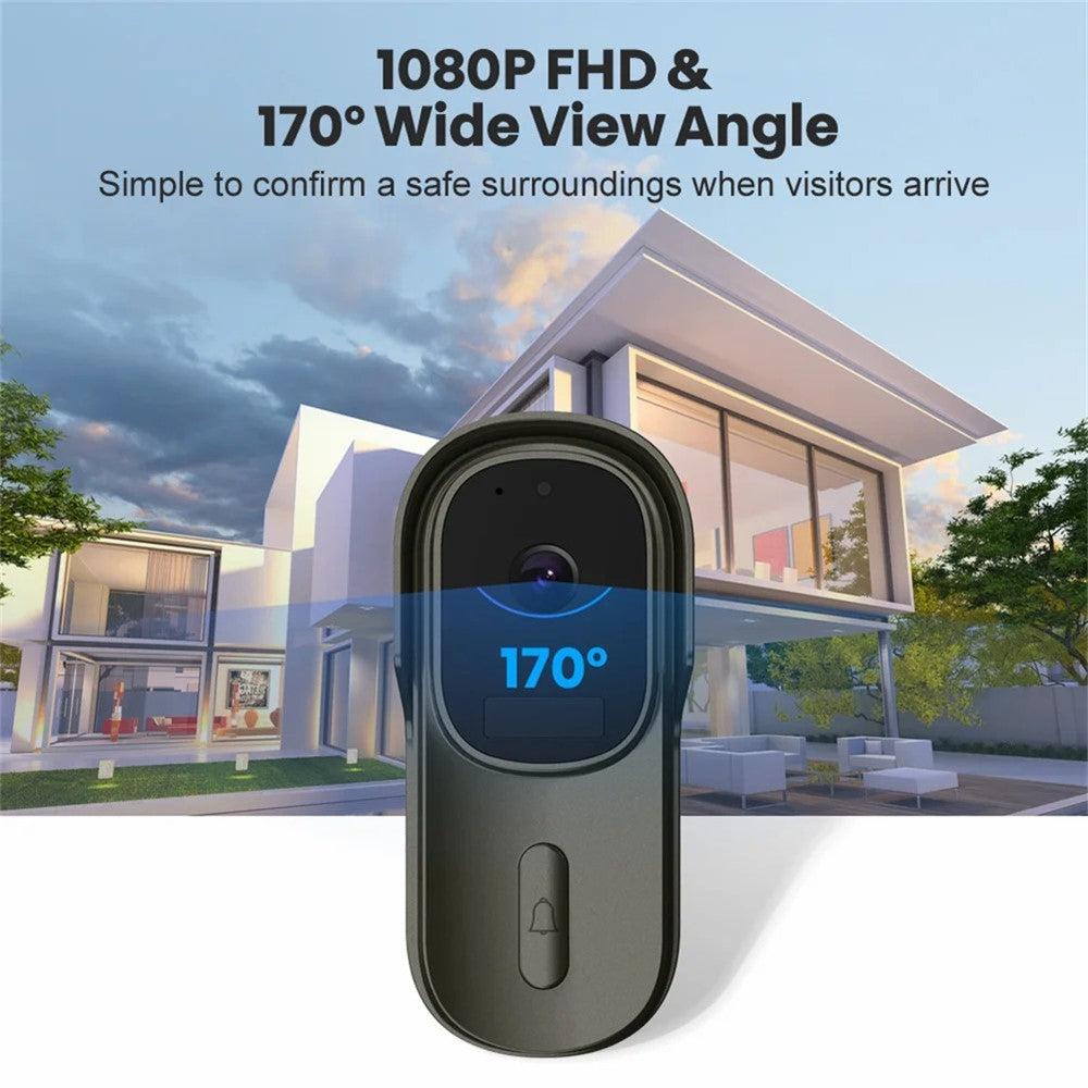 WF001 Tuya WiFi 1080P HD Smart Video Wireless Doorbell with Ding-Dong