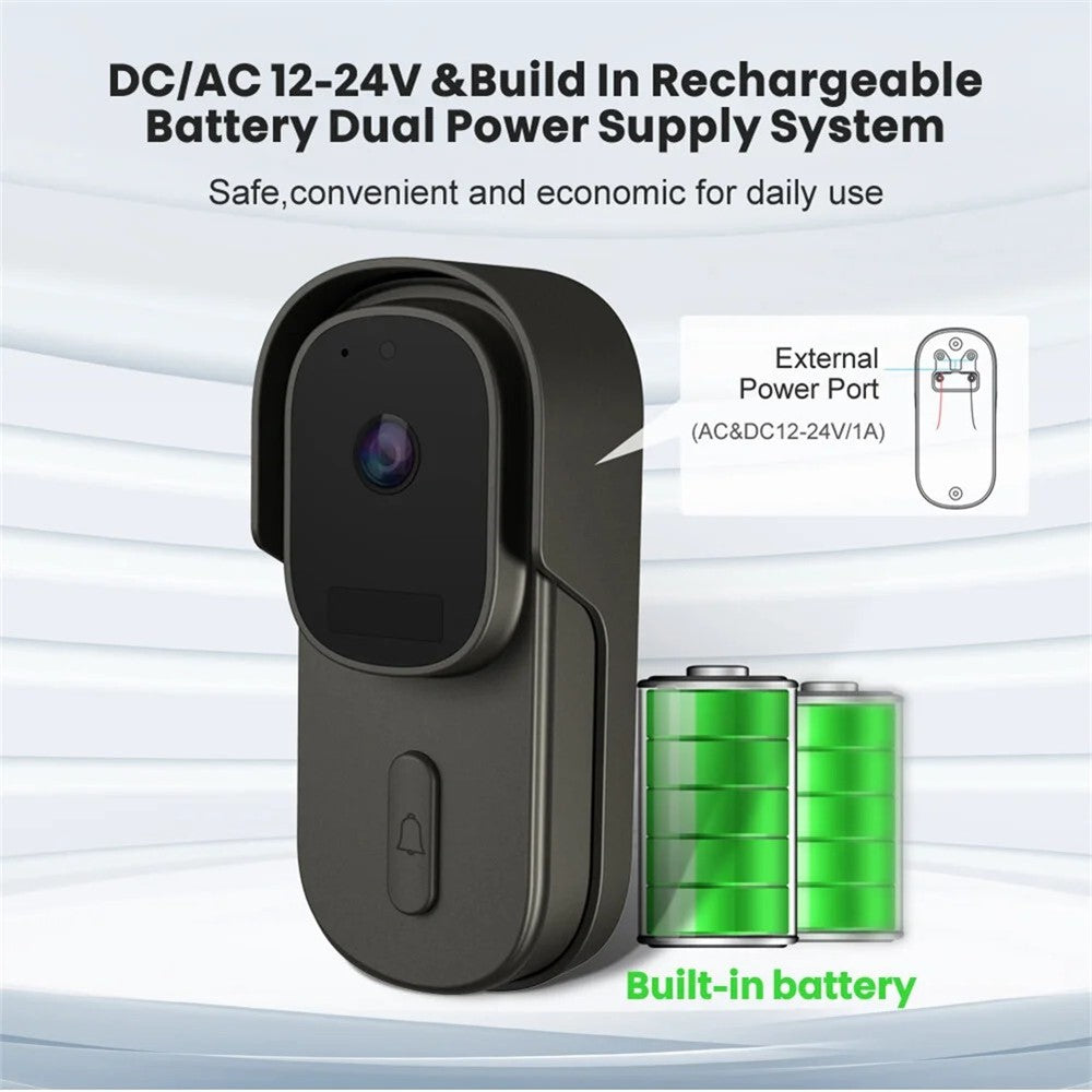 WF001 Tuya WiFi 1080P HD Smart Video Wireless Doorbell with Ding-Dong