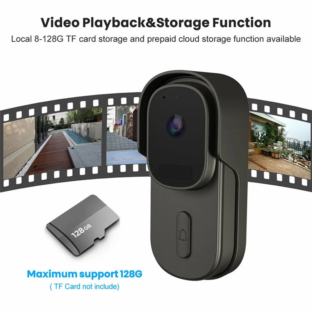 WF001 Tuya WiFi 1080P HD Smart Video Wireless Doorbell with Ding-Dong