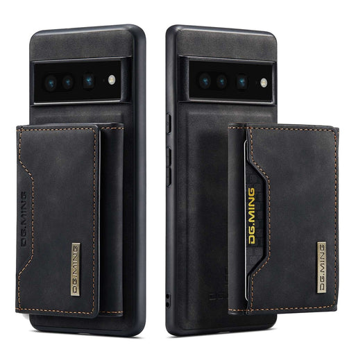 DG.MING M2 Series Magnetic Wallet Phone Case for Google Pixel 7 Pro 5G, Detachable 2-in-1 Kickstand Drop-proof Cover