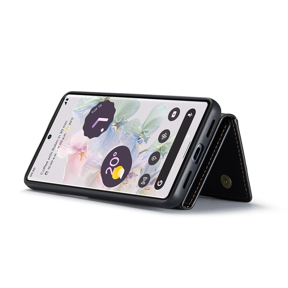 DG.MING M2 Series Magnetic Wallet Phone Case for Google Pixel 7 Pro 5G, Detachable 2-in-1 Kickstand Drop-proof Cover