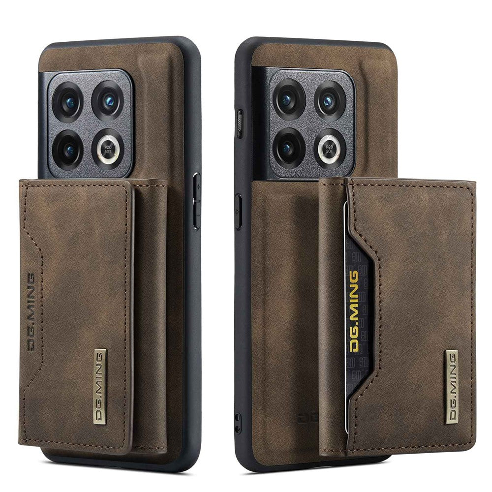 DG.MING M2 Series for OnePlus 10 Pro 5G Detachable 2-in-1 Wallet Kickstand Case Magnetic Absorption Phone Cover
