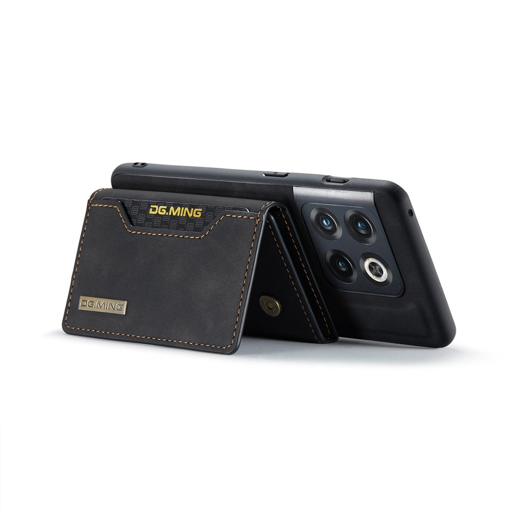 DG.MING M2 Series for OnePlus 10 Pro 5G Detachable 2-in-1 Wallet Kickstand Case Magnetic Absorption Phone Cover
