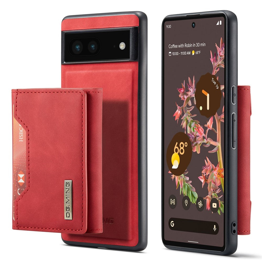 DG.MING M2 Series for Google Pixel 7 5G Magnetic Absorption Drop-proof Phone Case with Detachable Wallet/Kickstand
