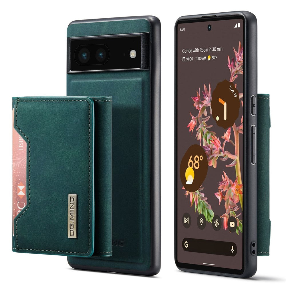 DG.MING M2 Series for Google Pixel 7 5G Magnetic Absorption Drop-proof Phone Case with Detachable Wallet/Kickstand